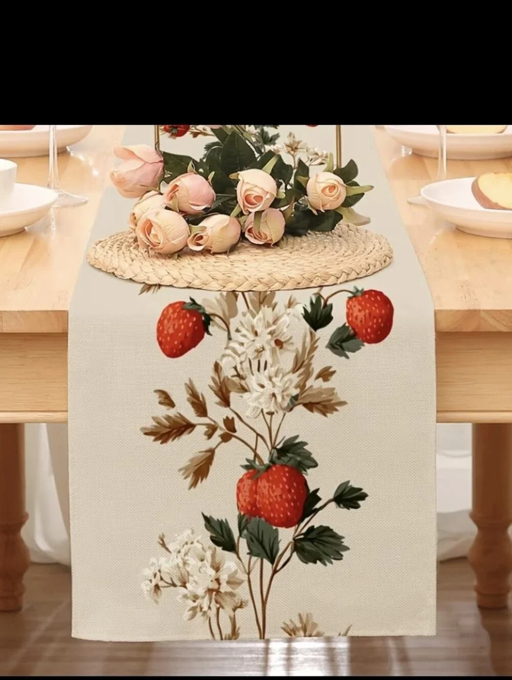 Strawberry 🍓 Decor Table Runner NEW
